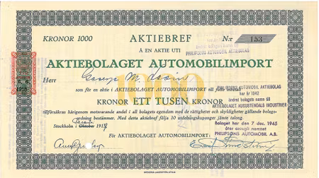 Automobilimport, AB