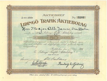 Lidingö Trafik AB, 50 kr, 1906