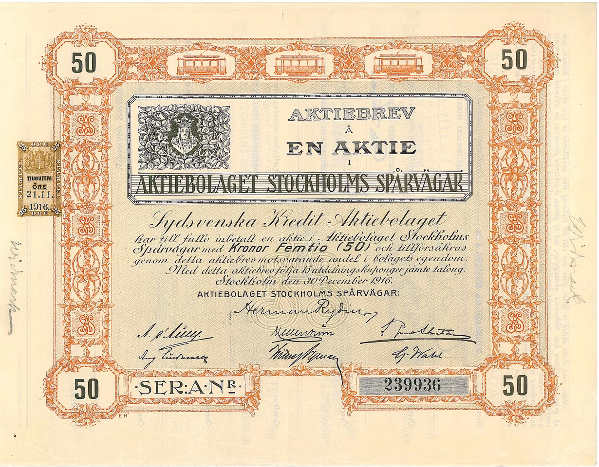 Stockholms Spårvägar, AB