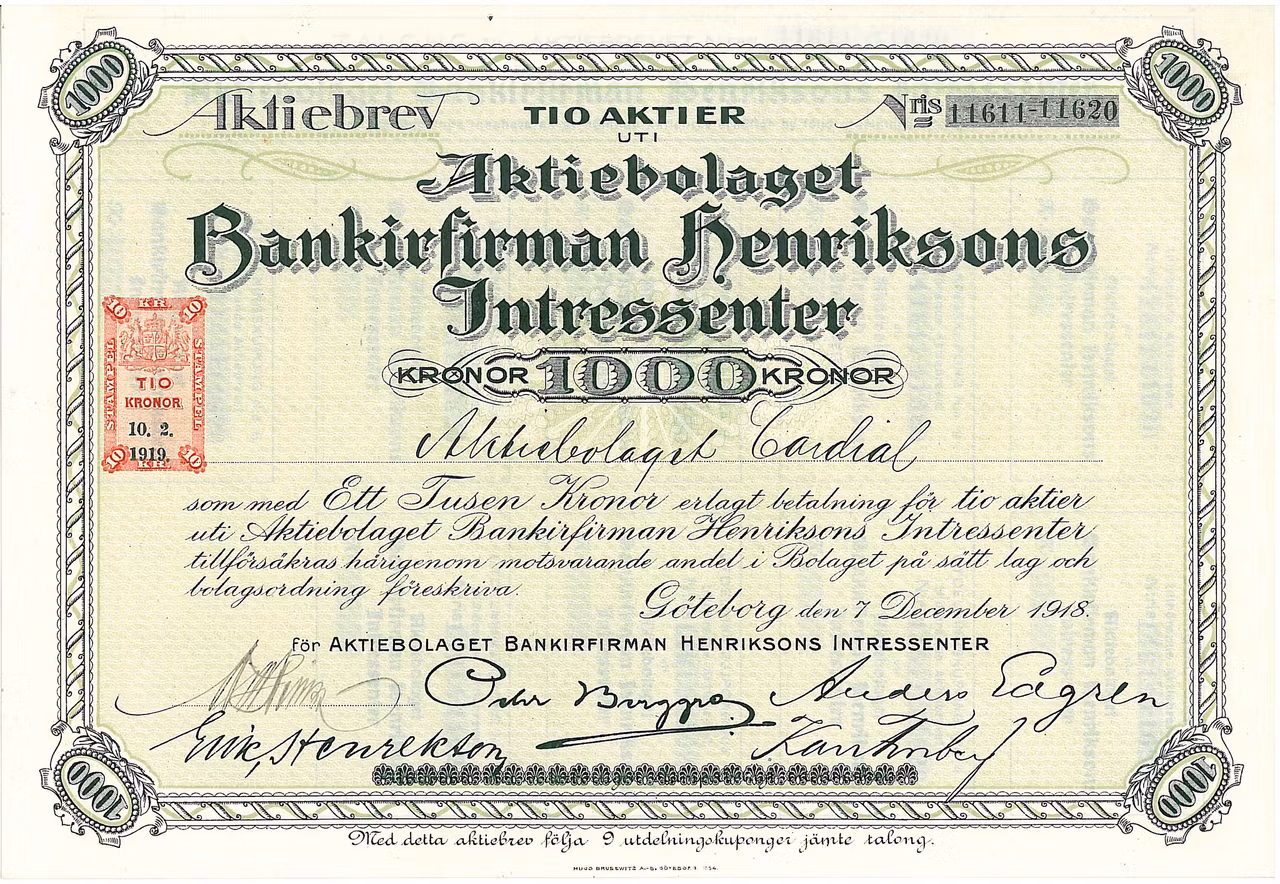 Bankirfirman Henriksons Intressenter, AB
