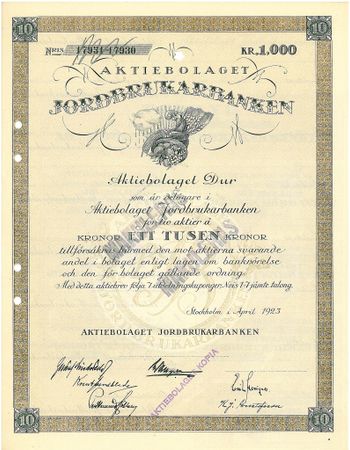 Jordbrukarbanken, AB