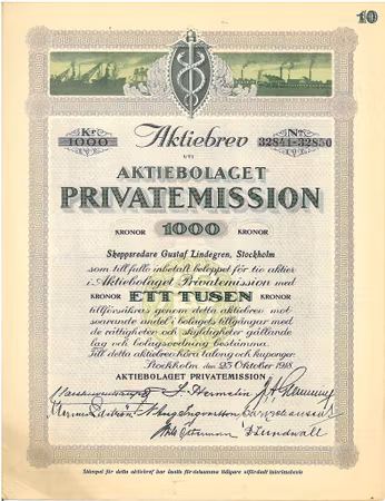 Privatemission, AB, 1000 kr