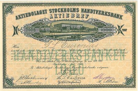 Stockholms Handtverksbank, AB