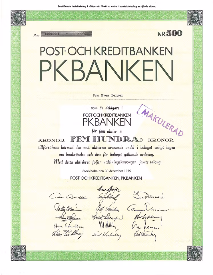 Post-och Kreditbanken PKBANKEN