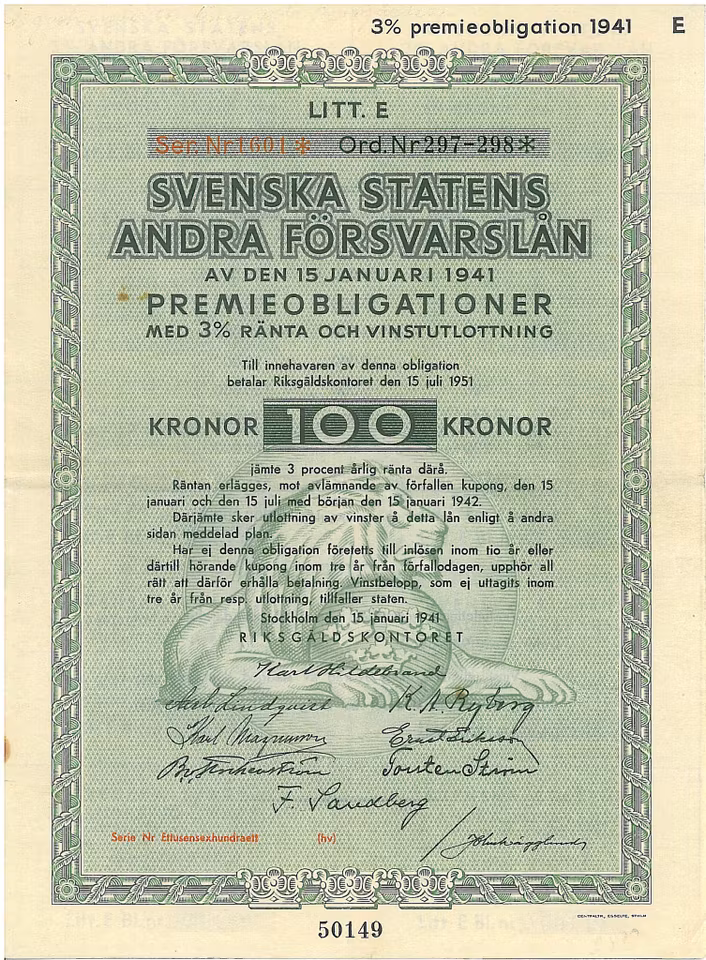 Svenska Statens andra Försvarslån 1941