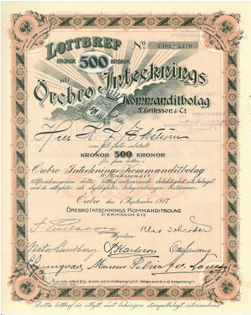 Örebro Intecknings Kommanditbolag P. Eriksson & Co.