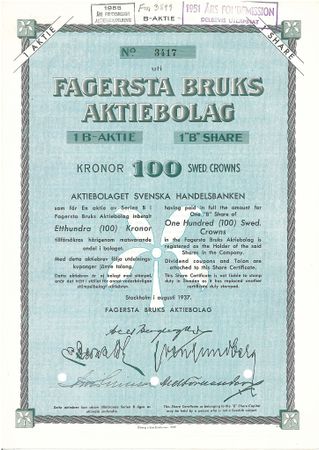 Fagersta Bruk, AB, 1937