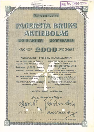 Fagersta Bruk, AB, 1937