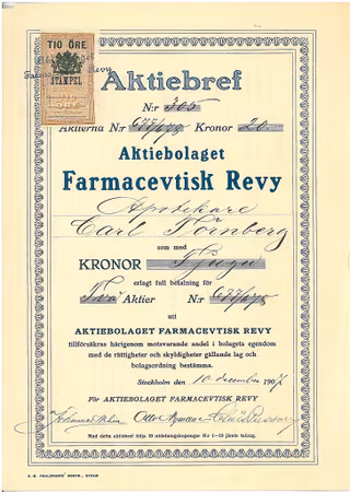 Farmacevtisk Revy, AB