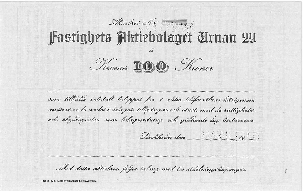 Fastighets AB Urnan 29