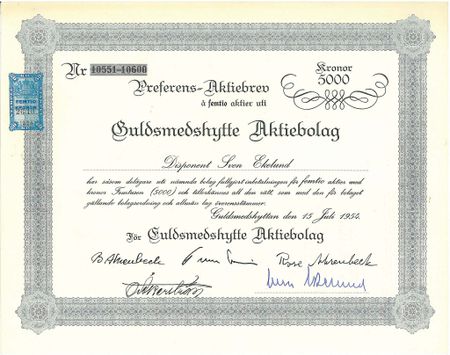 Guldsmedshytte AB, 1954, 5000