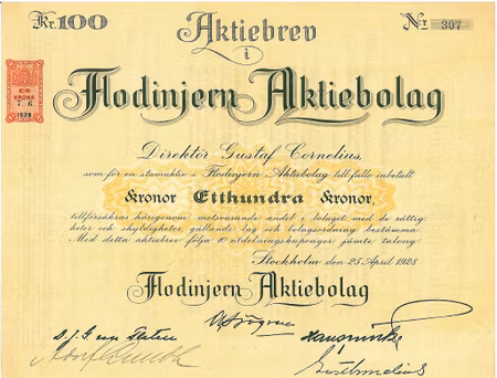 Flodinjern AB, 100 kr