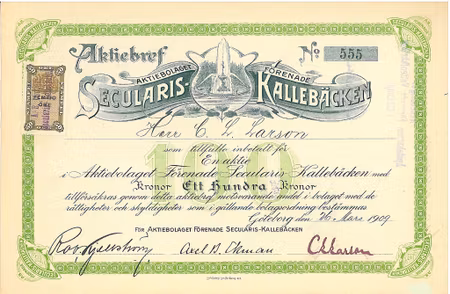 Förenade Secularis-Kallebäcken, AB