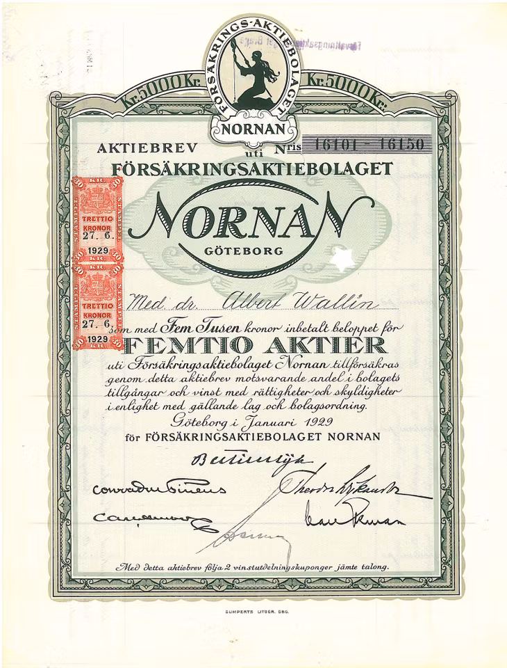 Försäkrings AB Nornan, 5.000 kr