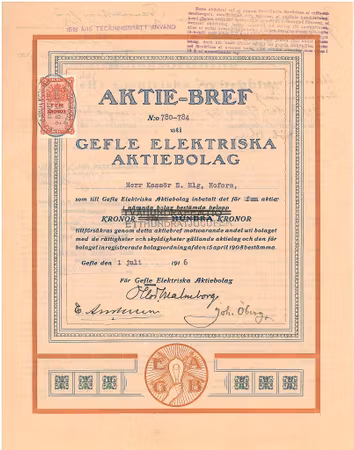Gefle Elektriska AB, 125 kr