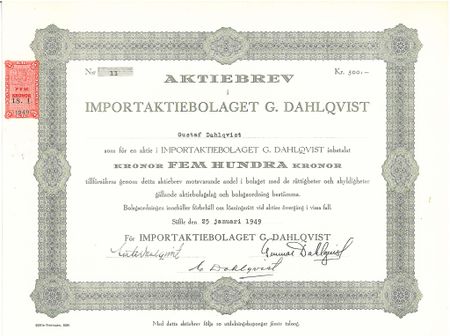 Import AB G. Dahlqvist