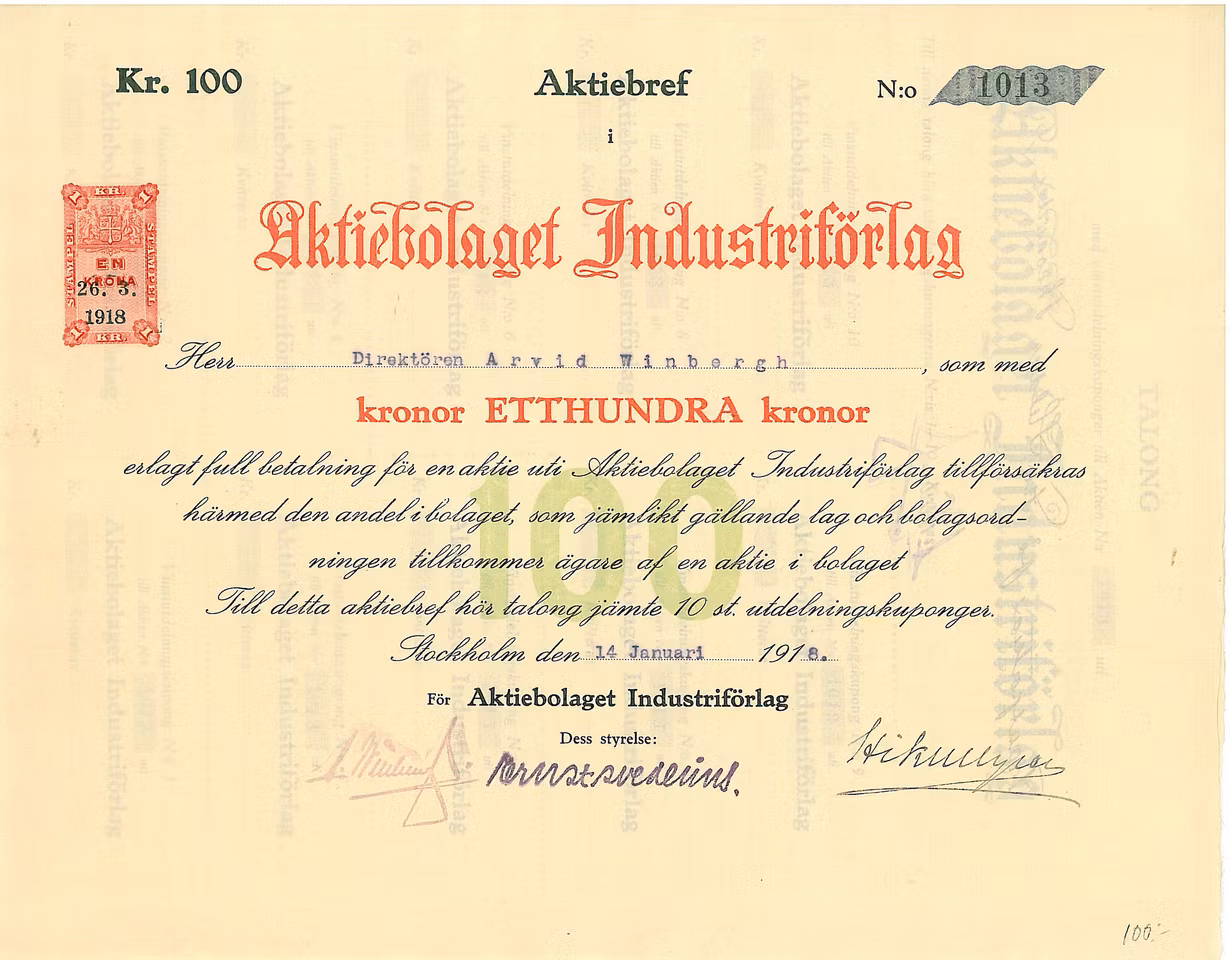 Industriförlag, AB