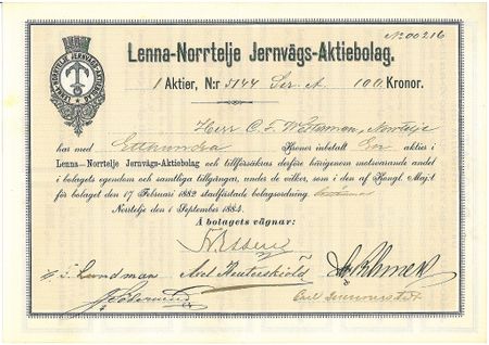 Lenna-Norrtelje  Jernvägs AB