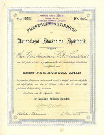 Stockholms Spritfabrik, AB
