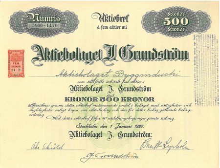 Grundström, J. AB