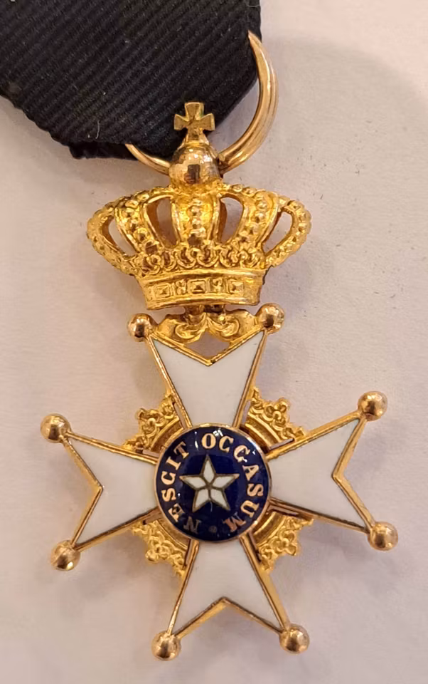 Nordstjärneorden i guld miniatyr