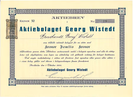 Georg Wistedt, AB