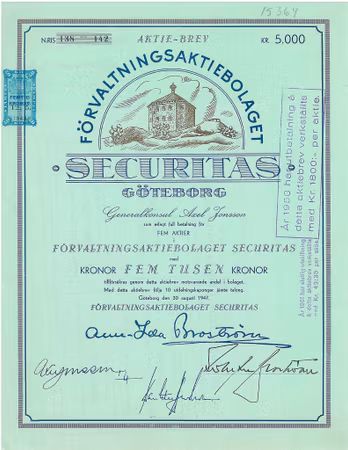 Förvaltnings AB Securitas, 1000 kr