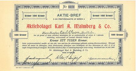 Karl A. Malmberg & Co, AB