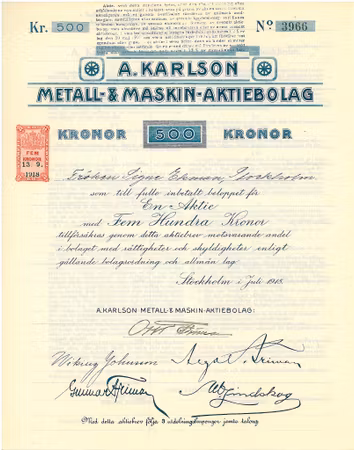 A. Karlson Metall-& Maskin AB