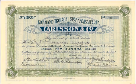 Kommanditbolaget spannmålsaffären Carlsson & Co.