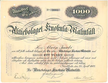 Kuokula Malmfält, 1 000 kr