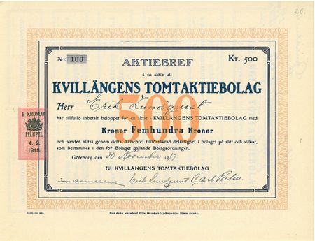 Kvillängens Tomt, AB