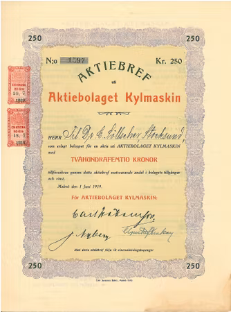 Kylmaskin, AB, 1919
