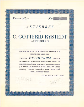 C. Gottfrid Rydstedt, AB