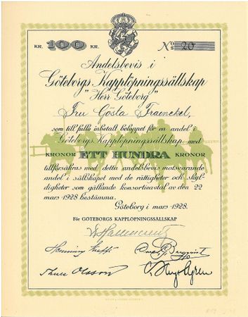 Göteborgs Kapplöpningssällskap "Herr Göteborg"