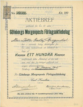 Göteborgs Morgonposts Förlags AB