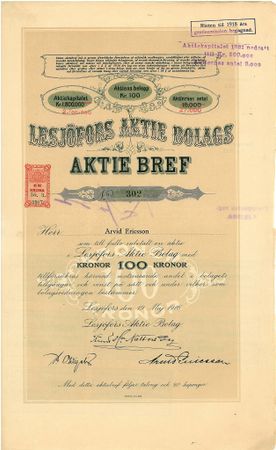 Lesjöfors, AB, 100 kr