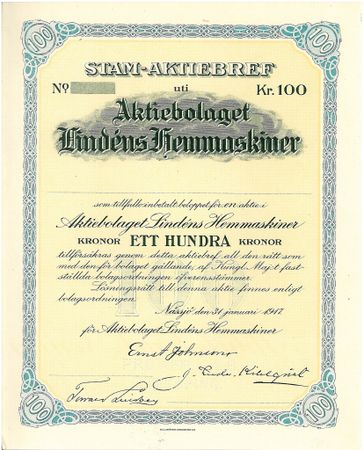 Lindéns Hemmaskiner, AB