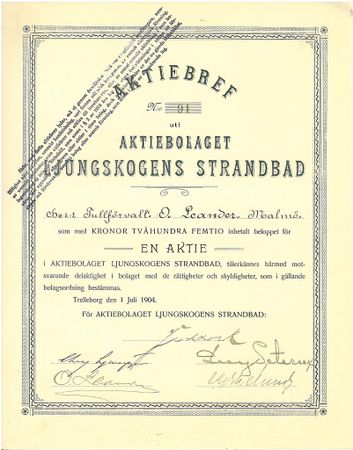 Ljungskogens strandbad, AB