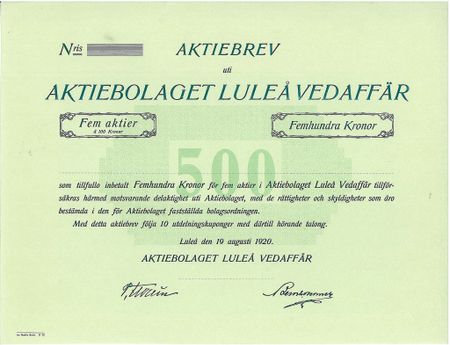 Luleå Vedaffär, AB