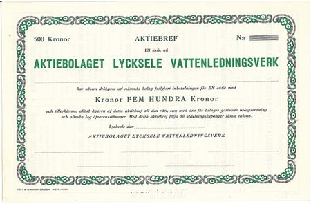 Lycksele Vattenledningsverk, AB