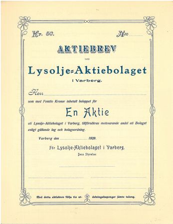 Lysolje AB i Varberg