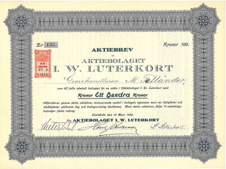I. W. Luterkort, AB