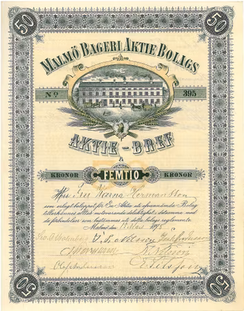 Malmö Bageri AB, 1898