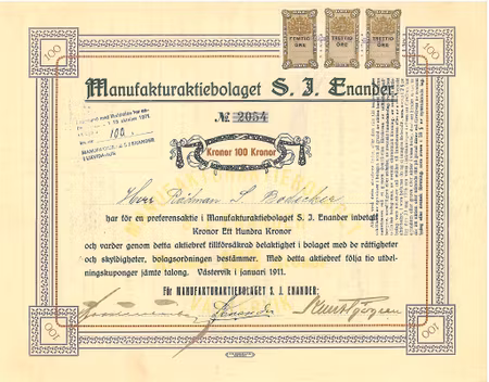 Manufaktur AB S. J. Enander, 1911