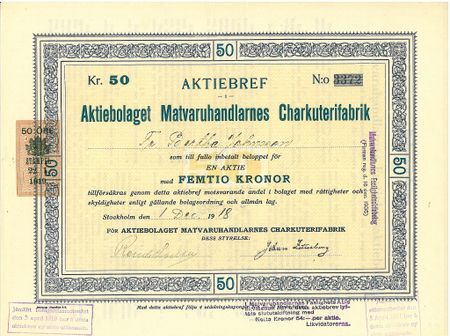 Matvaruhandlarnes Charkuterifabrik, AB