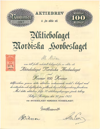 Nordiska hovbeslaget, AB