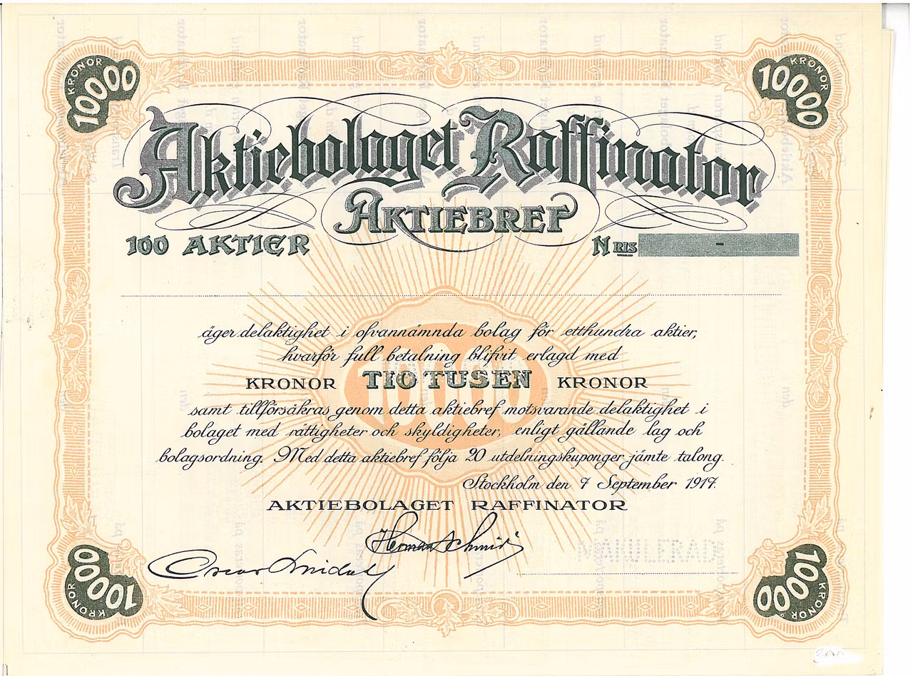 Raffinator, AB, 10.000 kr