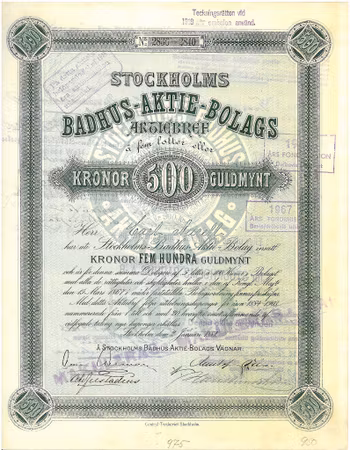 Stockholms Badhus AB, 1884