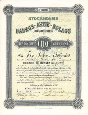 Stockholms Badhus AB, 1898